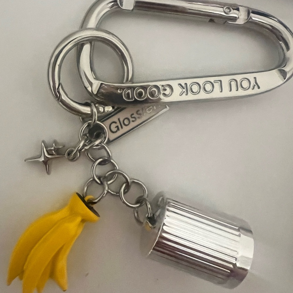 Glossier Banana Key Chain NWT
